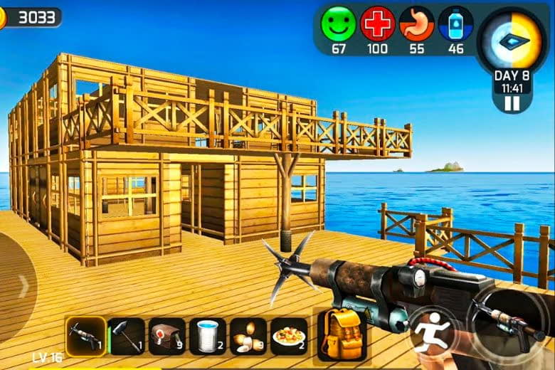 Game sinh tồn trên đảo hoang miễn phí Raft
